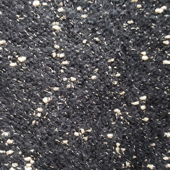 Ann Taylor Factory Balloon Sleeve Sweater Women's Size XS Mock Neck Black Gold - Picture 3 of 7